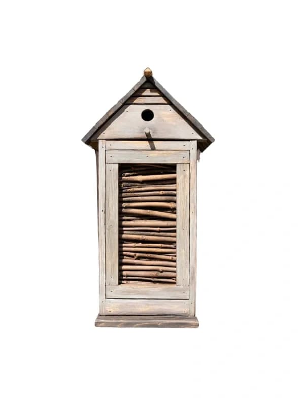 Handcrafted wooden birdhouse